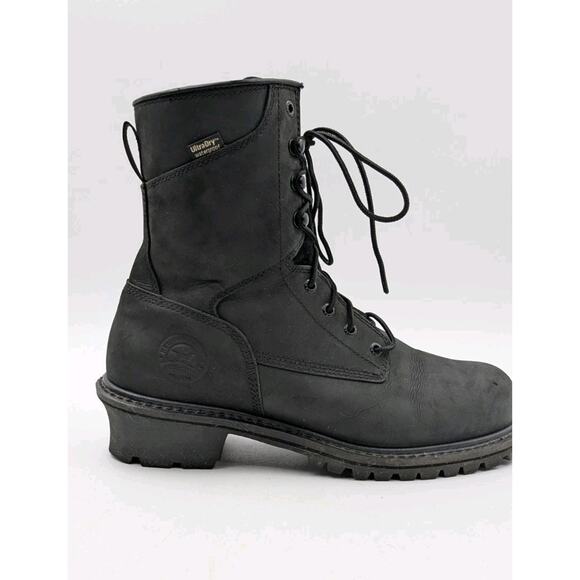 Red Wing Irish Setter Steel Toe Work Boots Mens 12 D 8” Black EH Waterproof main image 5